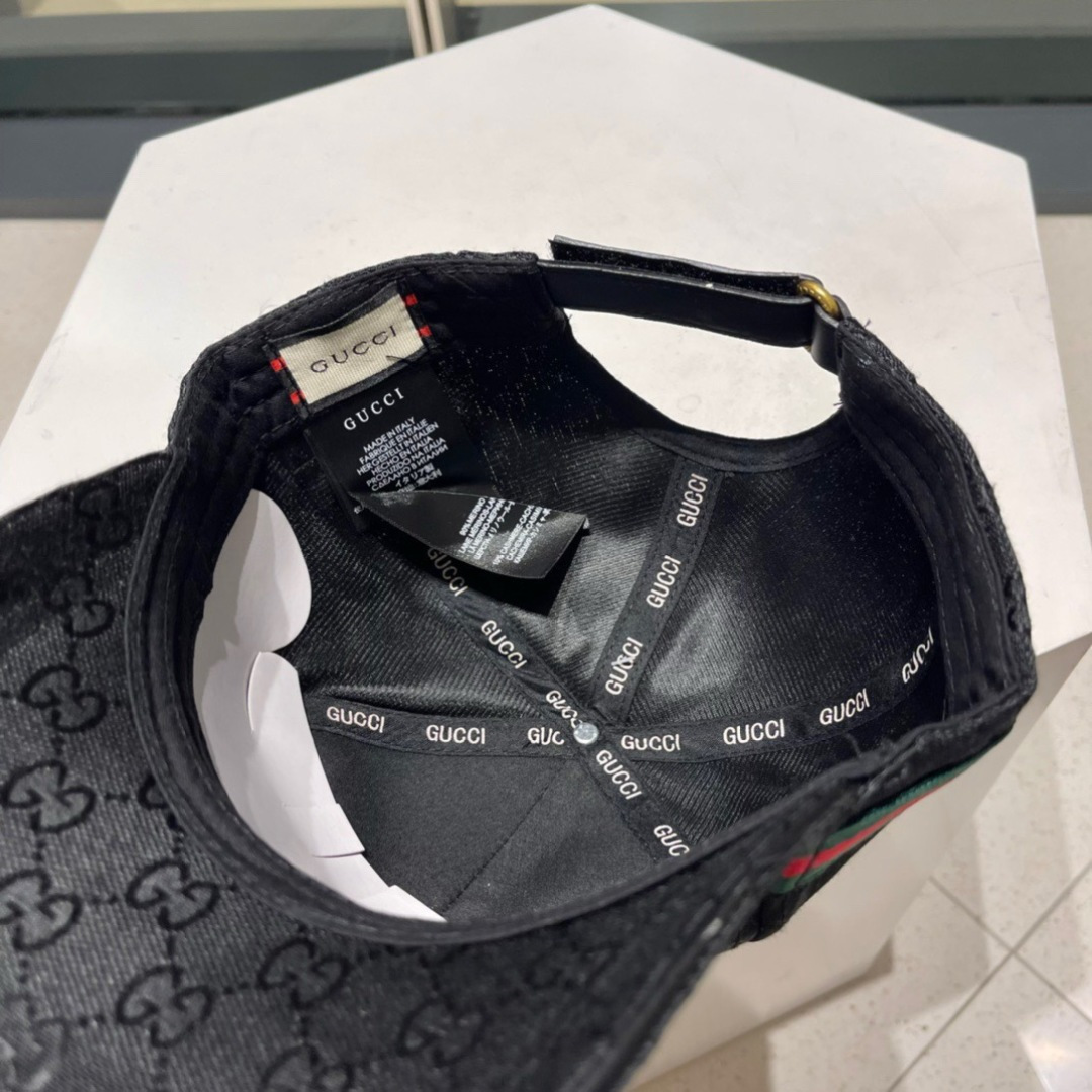  【GUCCI古奇】2025专柜新款简约刺绣款棒球帽，很潮！休闲运动款，经典制作，超级好搭衣服！