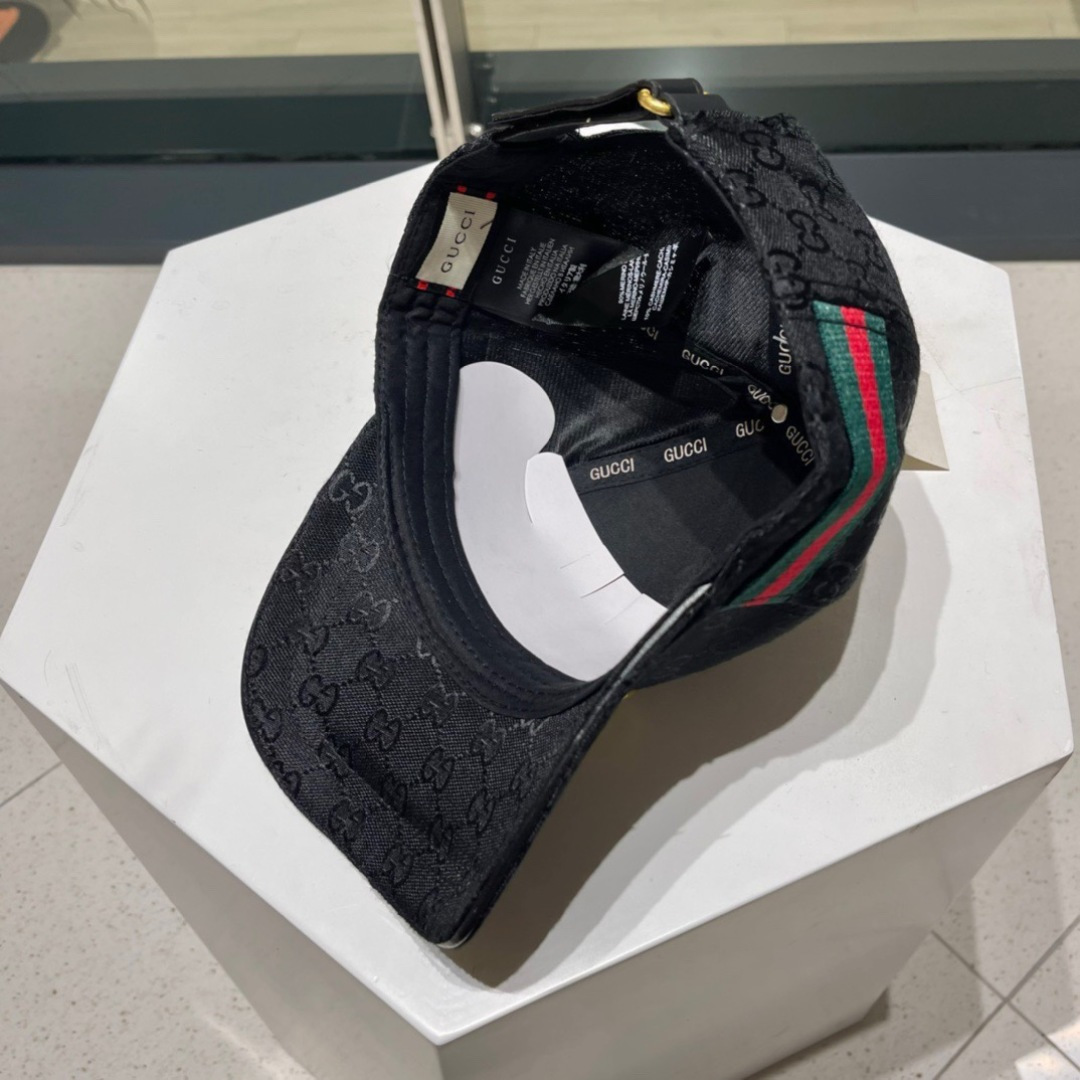  【GUCCI古奇】2025专柜新款简约刺绣款棒球帽，很潮！休闲运动款，经典制作，超级好搭衣服！