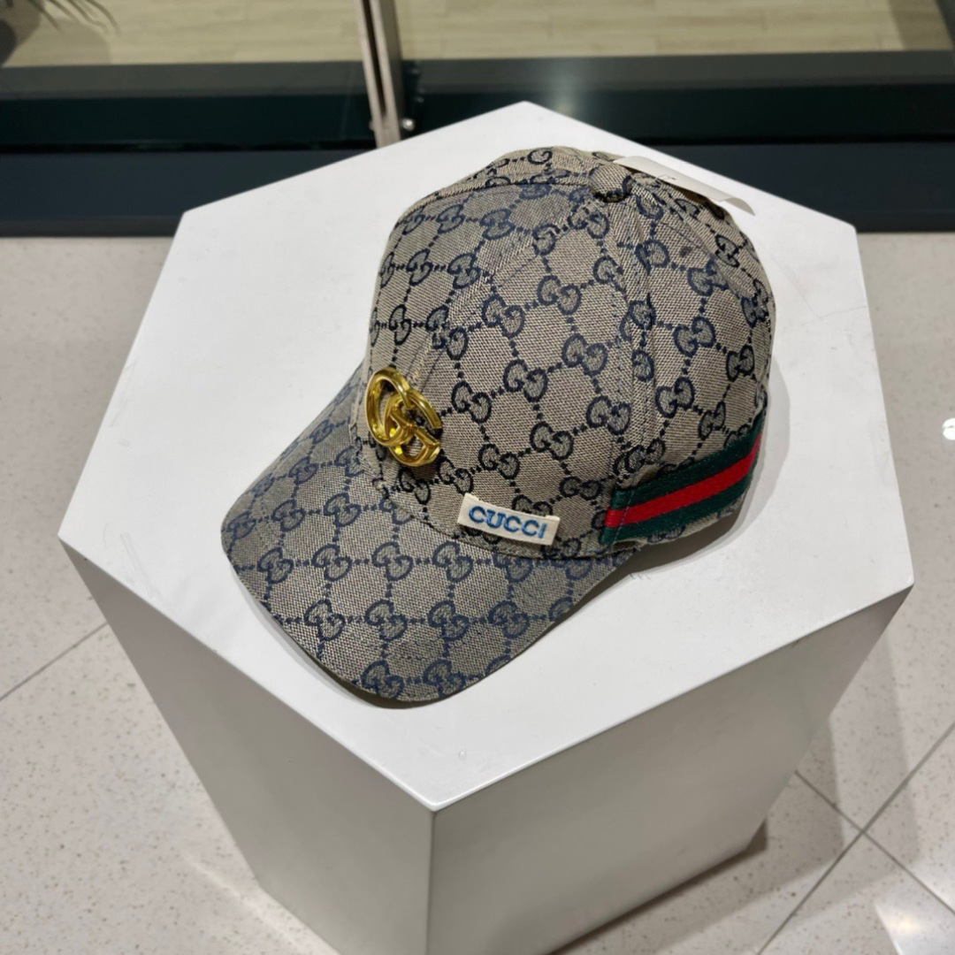 【GUCCI古奇】2025专柜新款简约刺绣款棒球帽，很潮！休闲运动款，经典制作，超级好搭衣服！