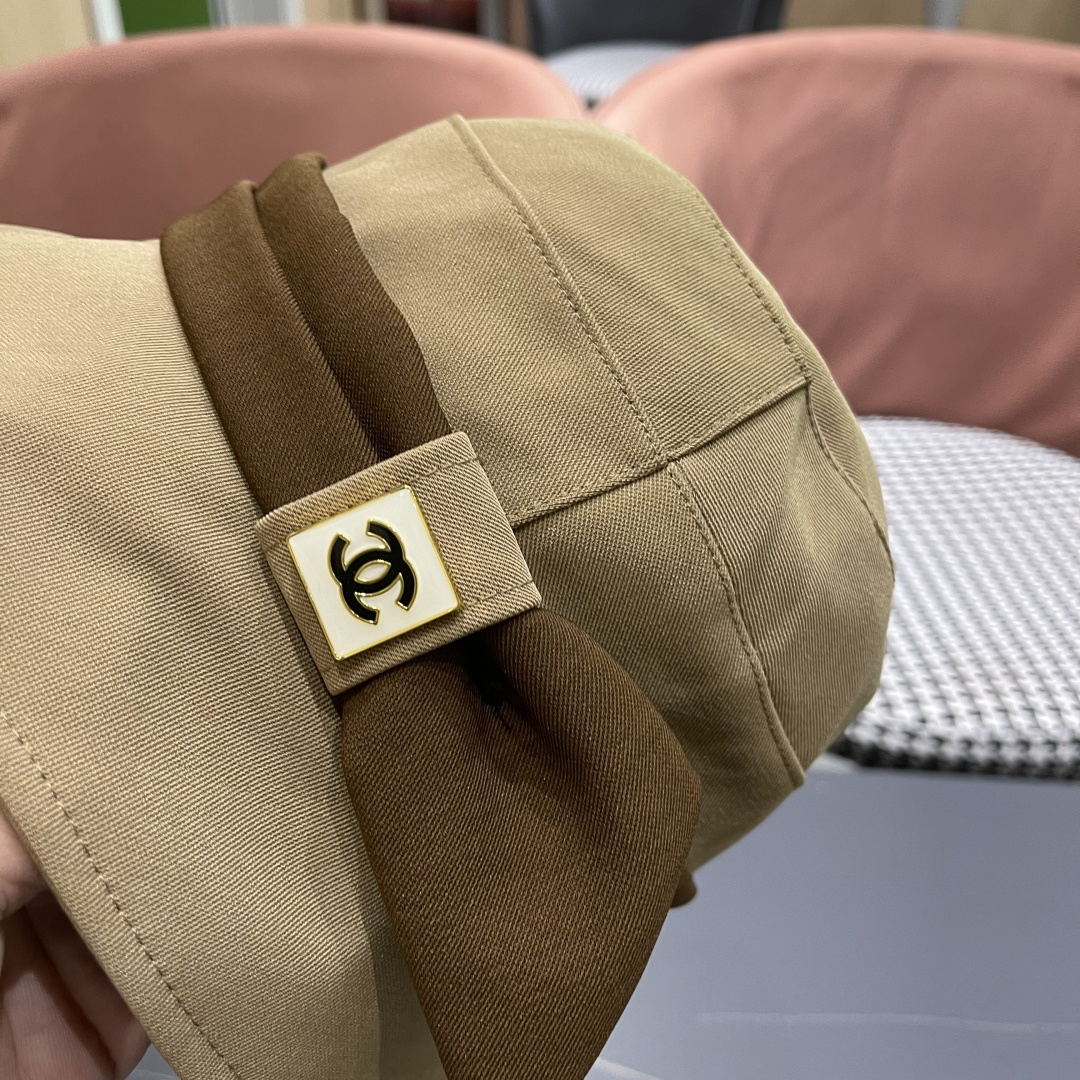 【CHANEL帽子女春秋新款出游日系百搭优雅渔夫帽高级感
显脸小时尚拼色盆帽
