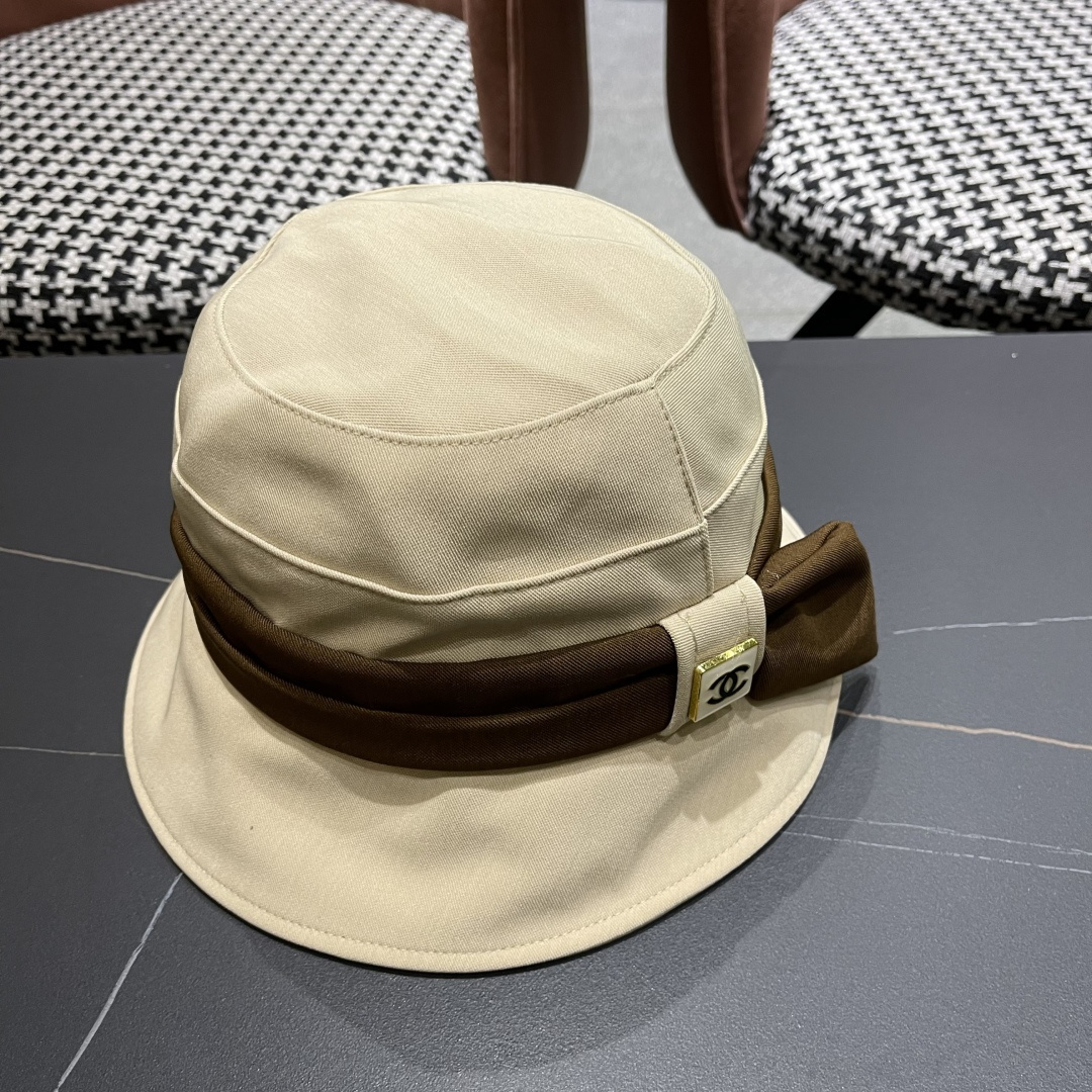 【CHANEL帽子女春秋新款出游日系百搭优雅渔夫帽高级感
显脸小时尚拼色盆帽
