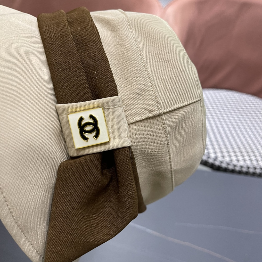 【CHANEL帽子女春秋新款出游日系百搭优雅渔夫帽高级感
显脸小时尚拼色盆帽
