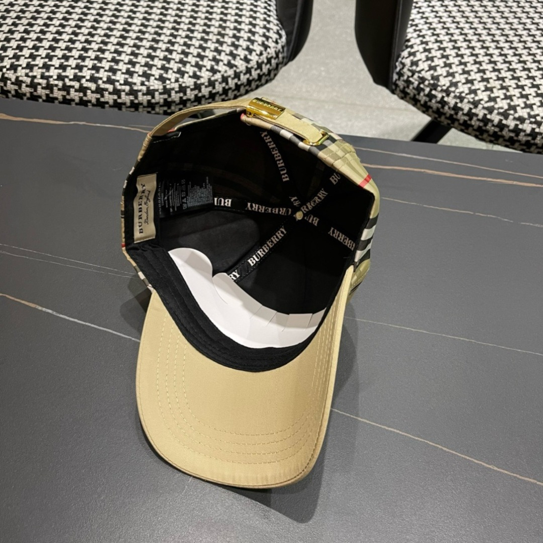 【巴宝莉BURBERRY】🌸官网同步上线🎊 韩版新款英伦风定制款11原单品质 男女通用棒球帽 美邦工艺棉