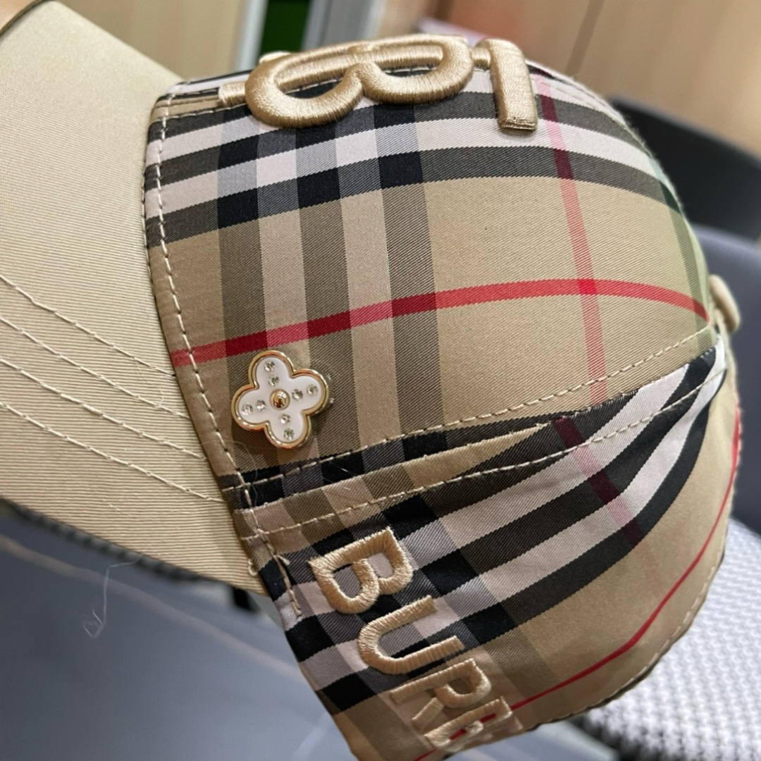 【巴宝莉BURBERRY】🌸官网同步上线🎊 韩版新款英伦风定制款11原单品质 男女通用棒球帽 美邦工艺棉