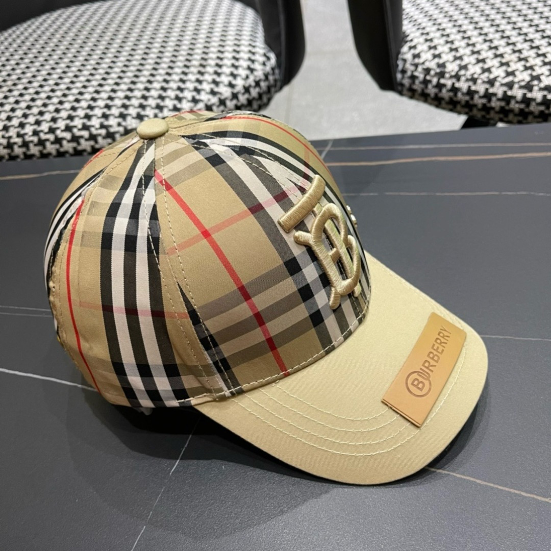 【巴宝莉BURBERRY】🌸官网同步上线🎊 韩版新款英伦风定制款11原单品质 男女通用棒球帽 美邦工艺棉