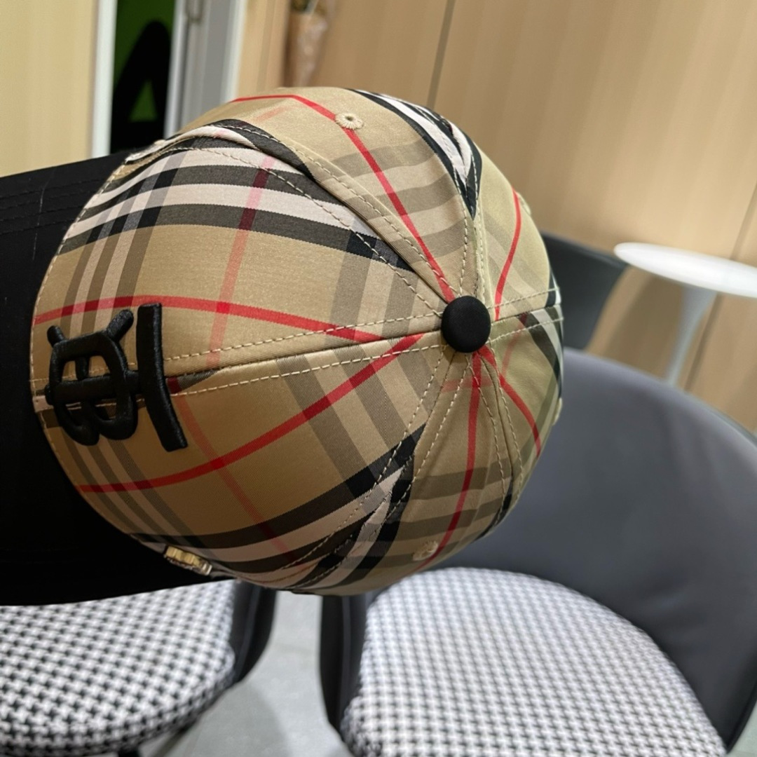 【巴宝莉BURBERRY】🌸官网同步上线🎊 韩版新款英伦风定制款11原单品质 男女通用棒球帽 美邦工艺棉