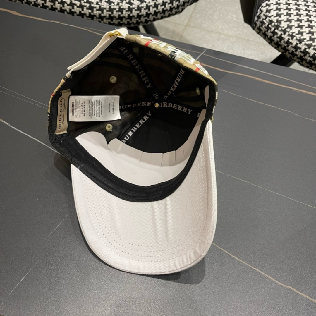 【巴宝莉BURBERRY】🌸官网同步上线🎊 韩版新款英伦风定制款11原单品质 男女通用棒球帽 美邦工艺棉