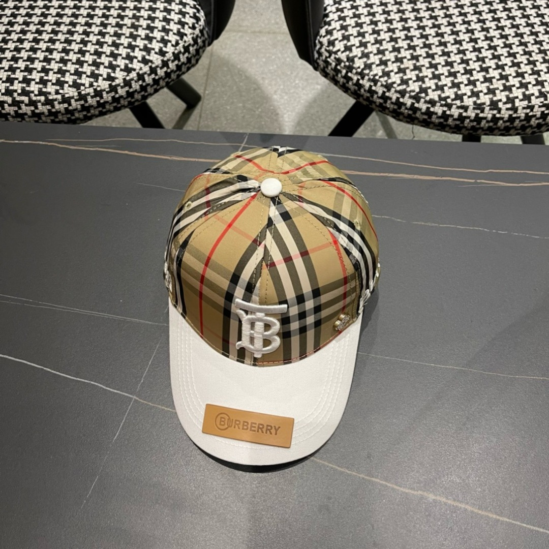 【巴宝莉BURBERRY】🌸官网同步上线🎊 韩版新款英伦风定制款11原单品质 男女通用棒球帽 美邦工艺棉
