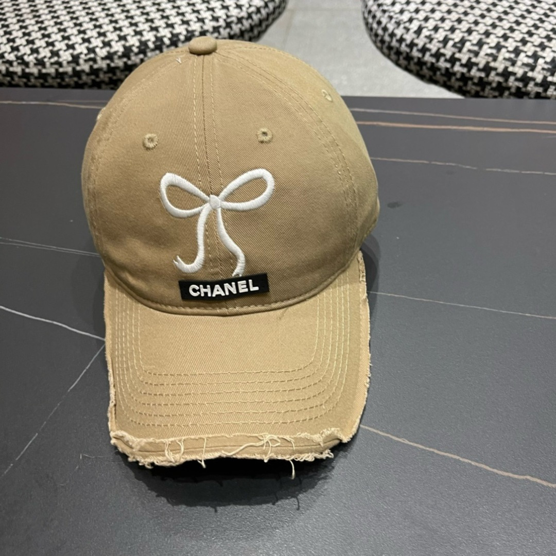 香奈儿CHANEL 新品蝴蝶结棒球帽，小香经典简约，时尚休闲设计