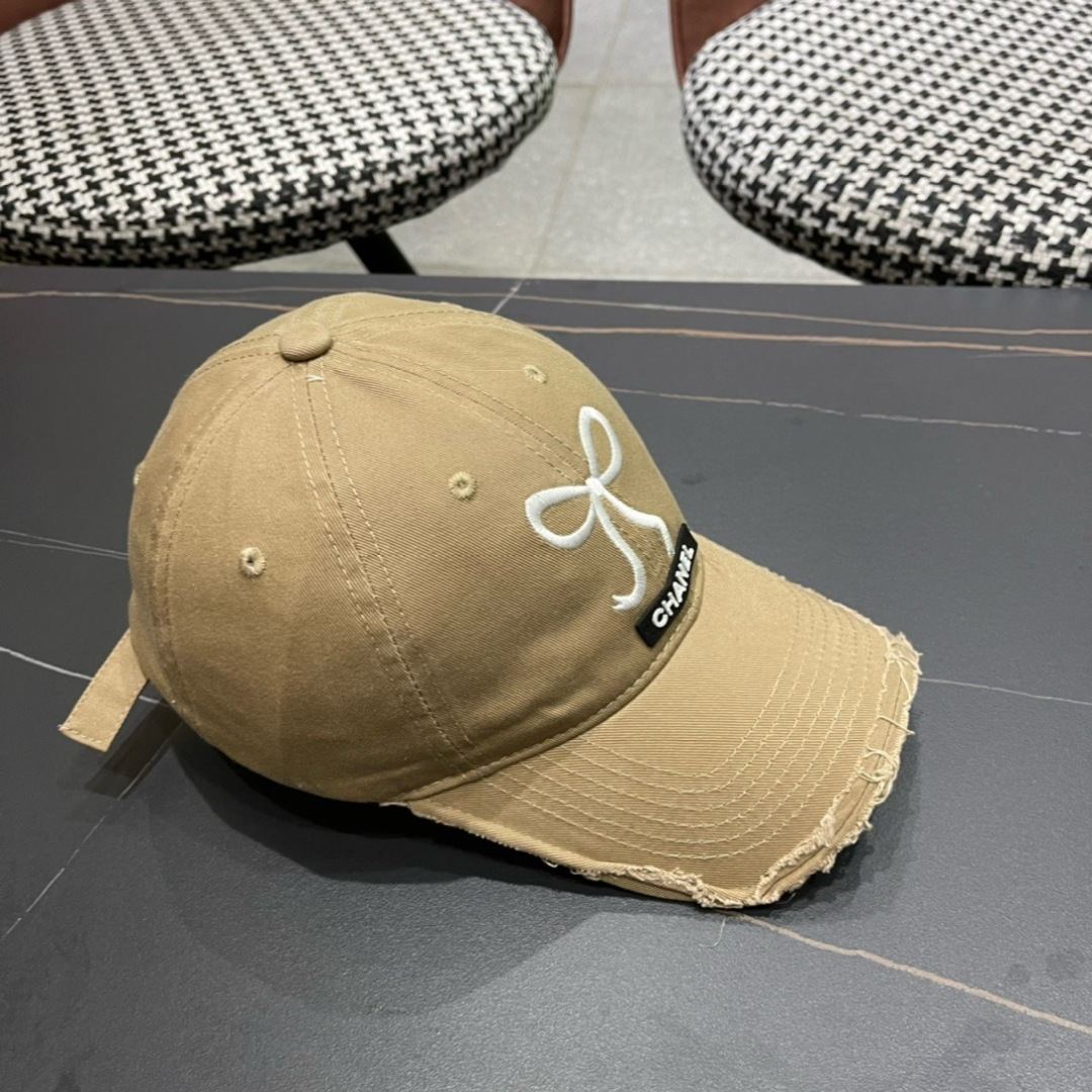  香奈儿CHANEL 新品蝴蝶结棒球帽，小香经典简约，时尚休闲设计