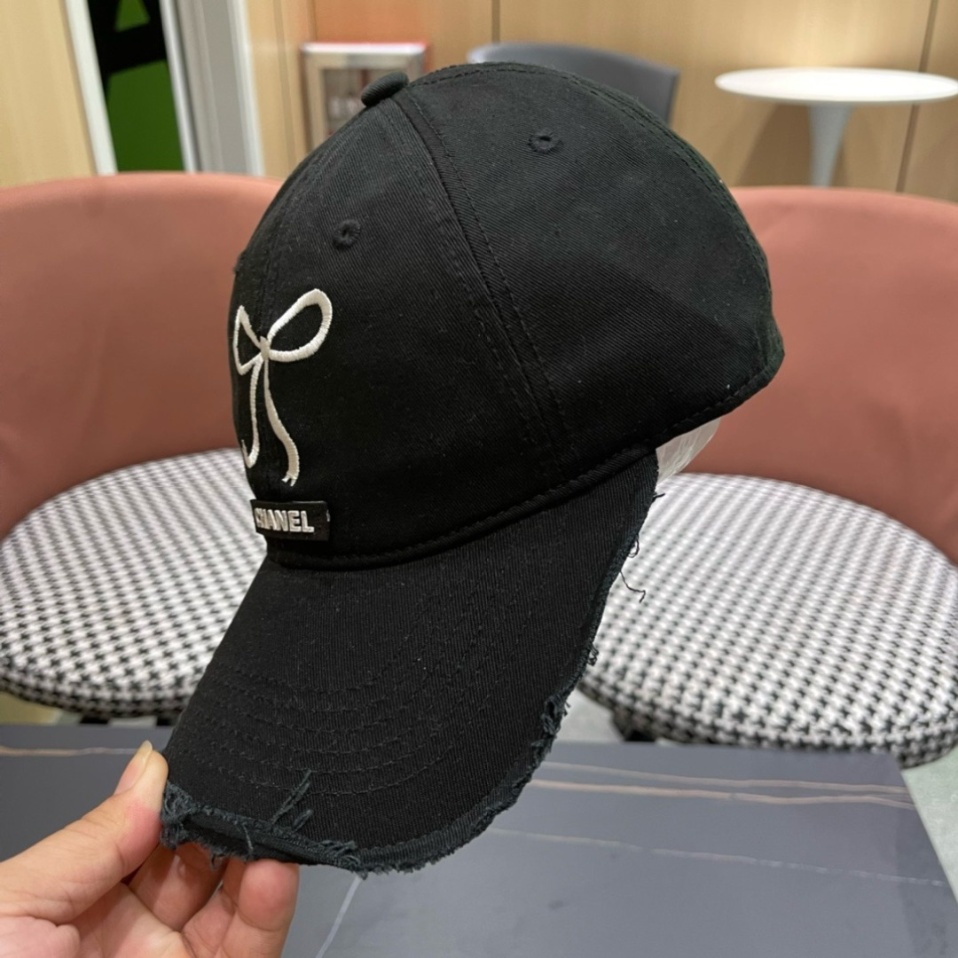  香奈儿CHANEL 新品蝴蝶结棒球帽，小香经典简约，时尚休闲设计