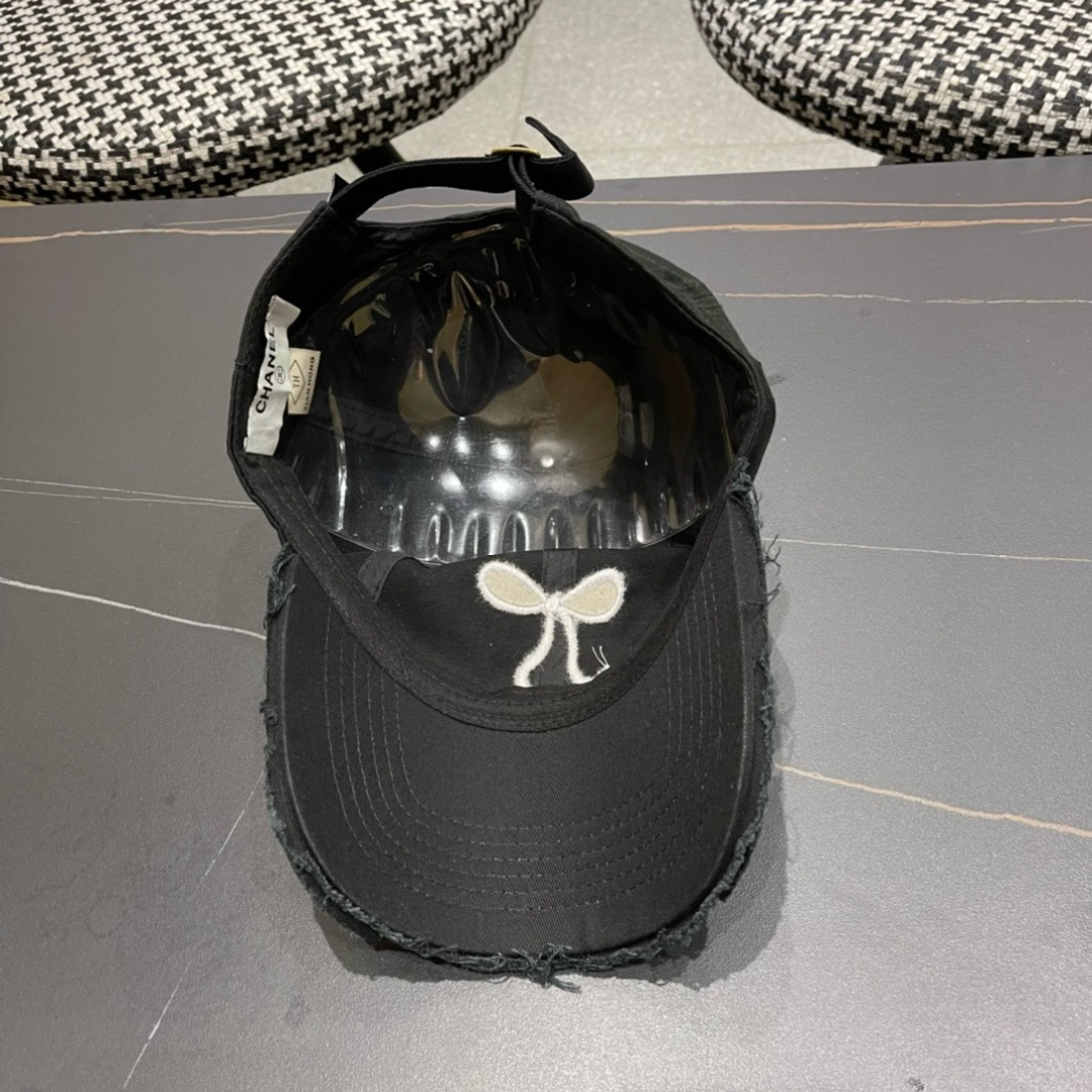  香奈儿CHANEL 新品蝴蝶结棒球帽，小香经典简约，时尚休闲设计