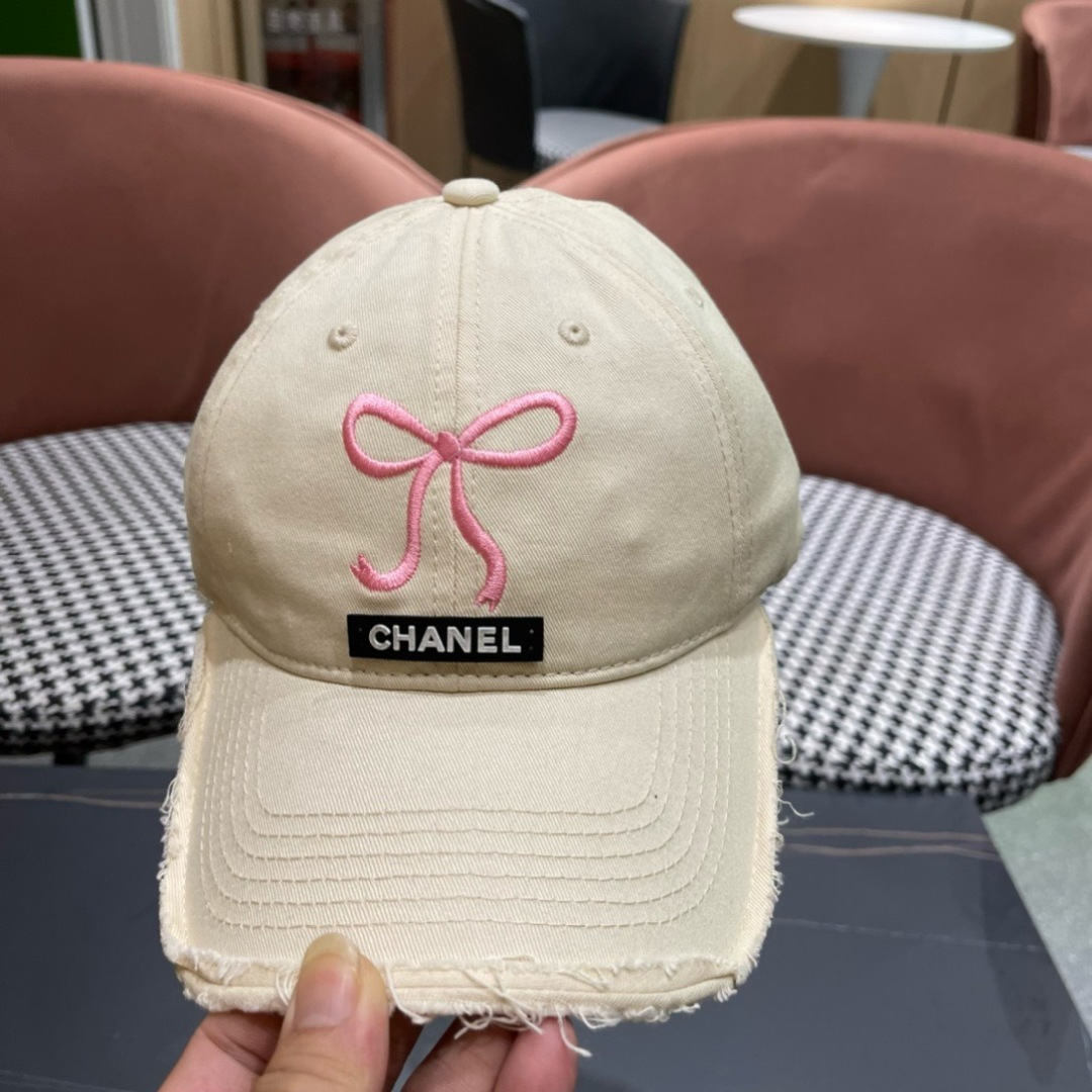  香奈儿CHANEL 新品蝴蝶结棒球帽，小香经典简约，时尚休闲设计