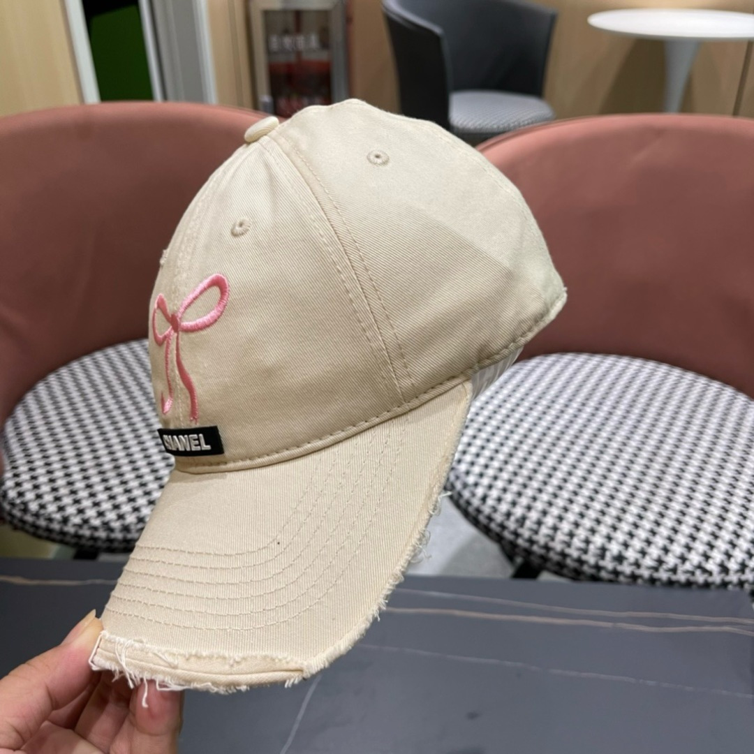  香奈儿CHANEL 新品蝴蝶结棒球帽，小香经典简约，时尚休闲设计