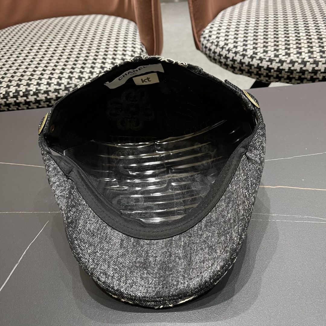  香奈儿2025新款韩版牛仔前进帽贝雷帽女春秋时尚百搭薄款
画家帽八角蓓蕾帽子