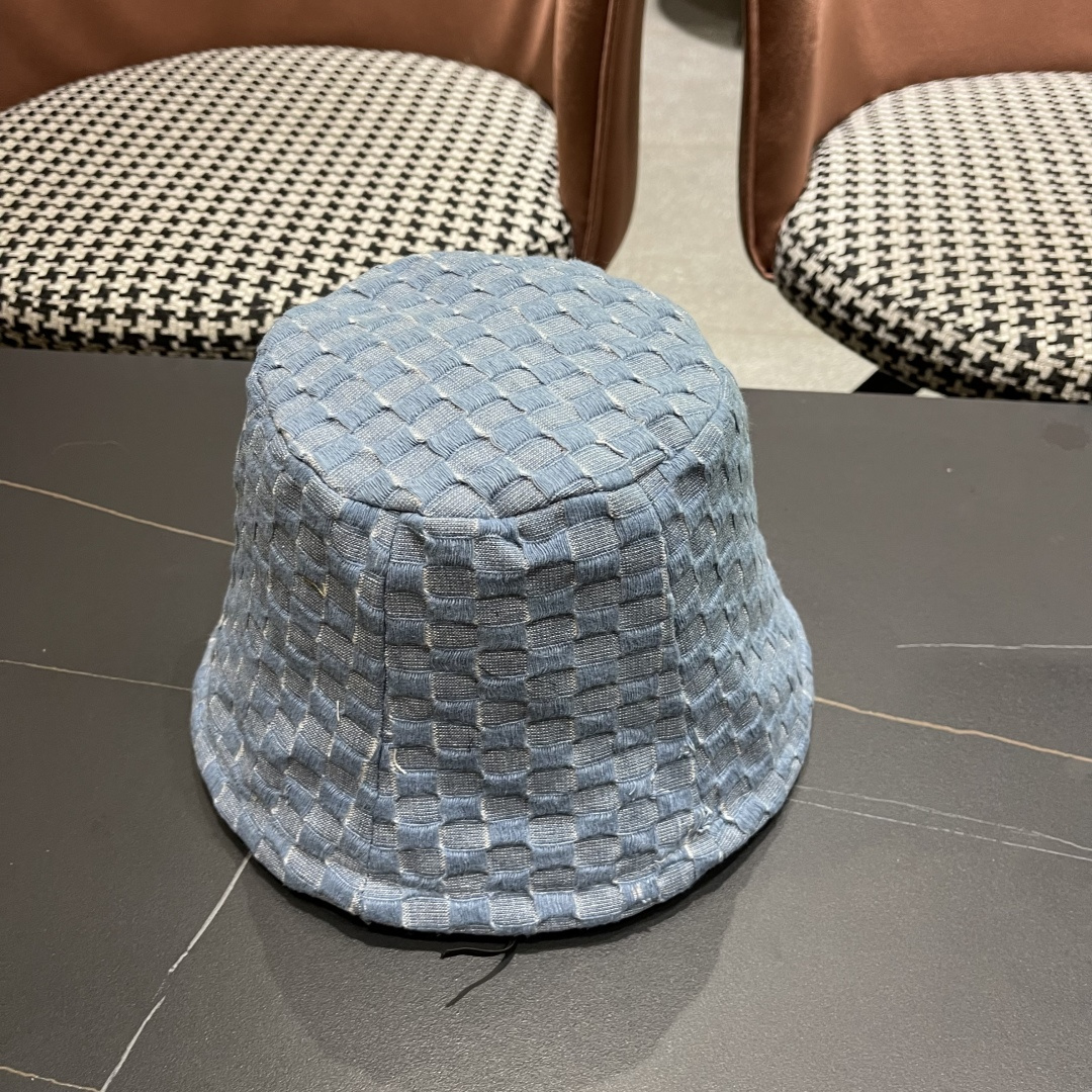  芬迪 韩版时尚百搭纯色水桶帽女款格子简约显脸小渔
夫帽春秋气质盆帽子