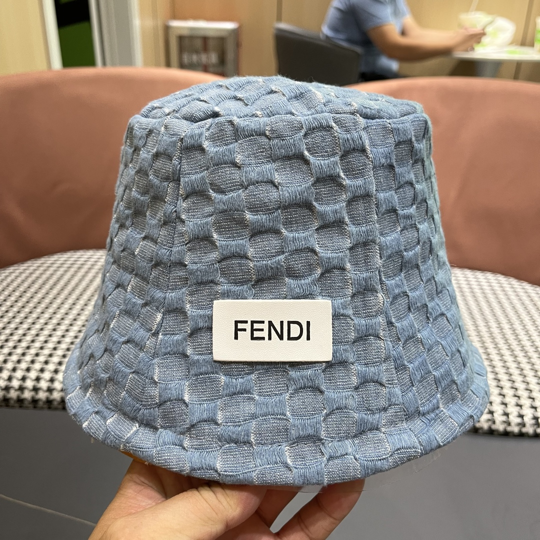  芬迪 韩版时尚百搭纯色水桶帽女款格子简约显脸小渔
夫帽春秋气质盆帽子