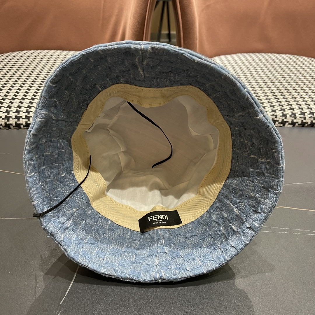  芬迪 韩版时尚百搭纯色水桶帽女款格子简约显脸小渔
夫帽春秋气质盆帽子