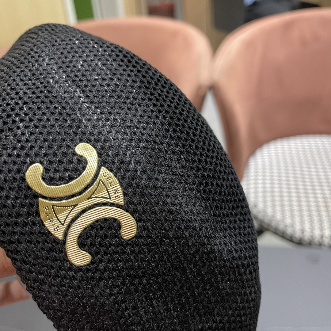  赛琳 2025 春夏薄款针织贝雷帽女韩版定型斜边边画家帽气质时尚百搭