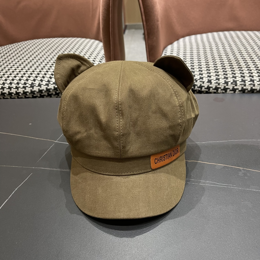 NO:364656,Dior cute cat ear beret women Japanese versatile face showing small eight corner hat retro big head circumference black painter hat hat fisherman hat baseball hat knit hat, hat, dior, espadrilles, hats迪奥 可爱猫耳朵贝雷帽女日系百搭显脸小八 角帽复古大头围黑色画家帽子帽子渔夫帽棒球帽针织帽,帽子,dior,espadrilles,hats,hat