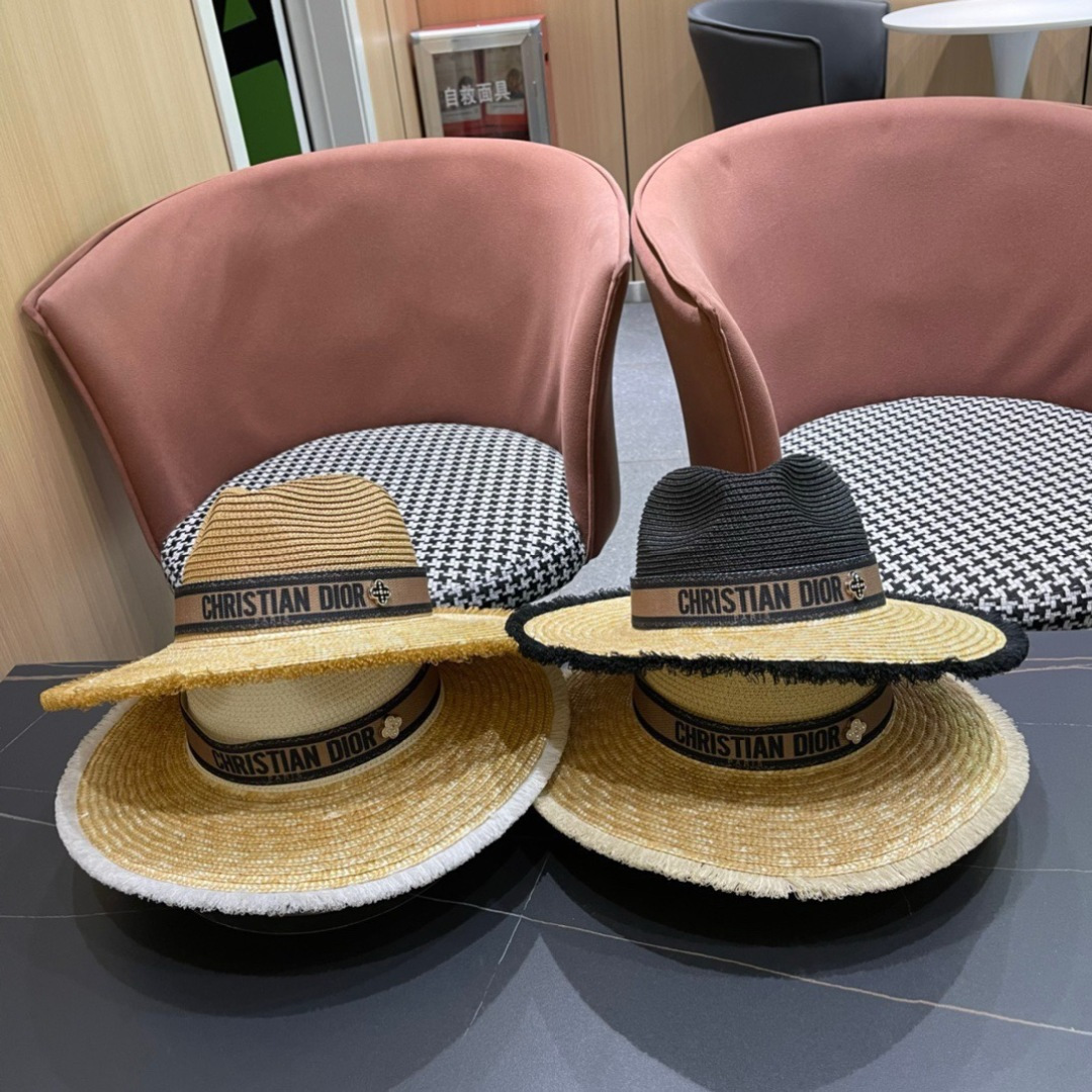 NO:364730,Dior 2025 new large-edge straw hat, fashionable and trendy, high-end workmanship!  Details look real shots, hat, fisherman hat, baseball hat, knit hat, hat, dior, dior, espadrilles, hatsDior迪奥2025新款大沿草帽 时尚潮流,高端做工！细节看实拍哦帽子渔夫帽棒球帽针织帽,帽子,dior,dior,espadrilles,hats,hat