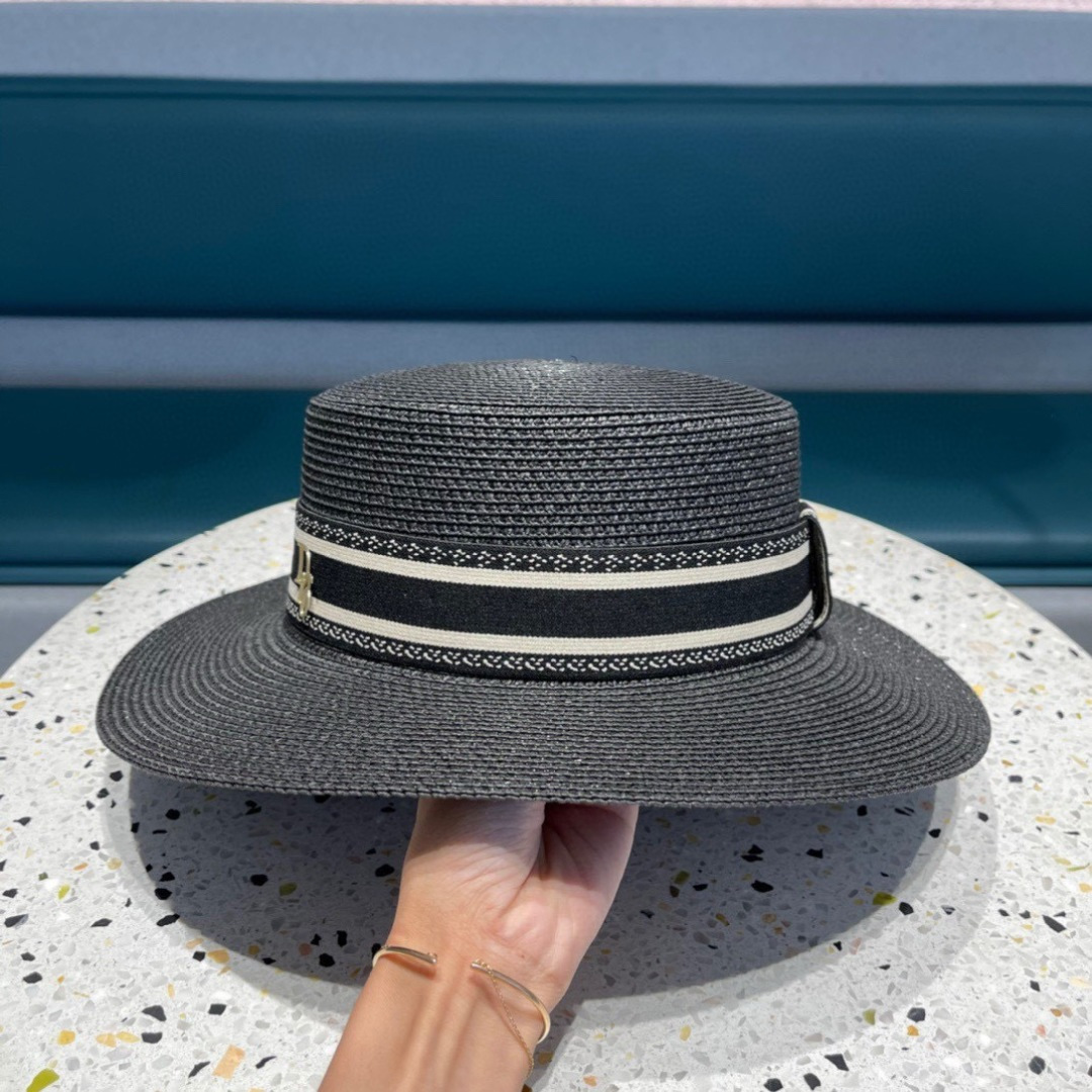 【DIOR迪奥】2025爆款织带草编草帽礼帽🤩细节控，简约大方，百搭单品～出街首选，新款帽型超美腻