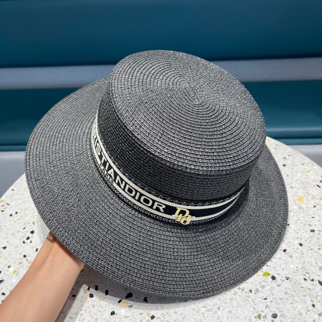 【DIOR迪奥】2025爆款织带草编草帽礼帽🤩细节控，简约大方，百搭单品～出街首选，新款帽型超美腻