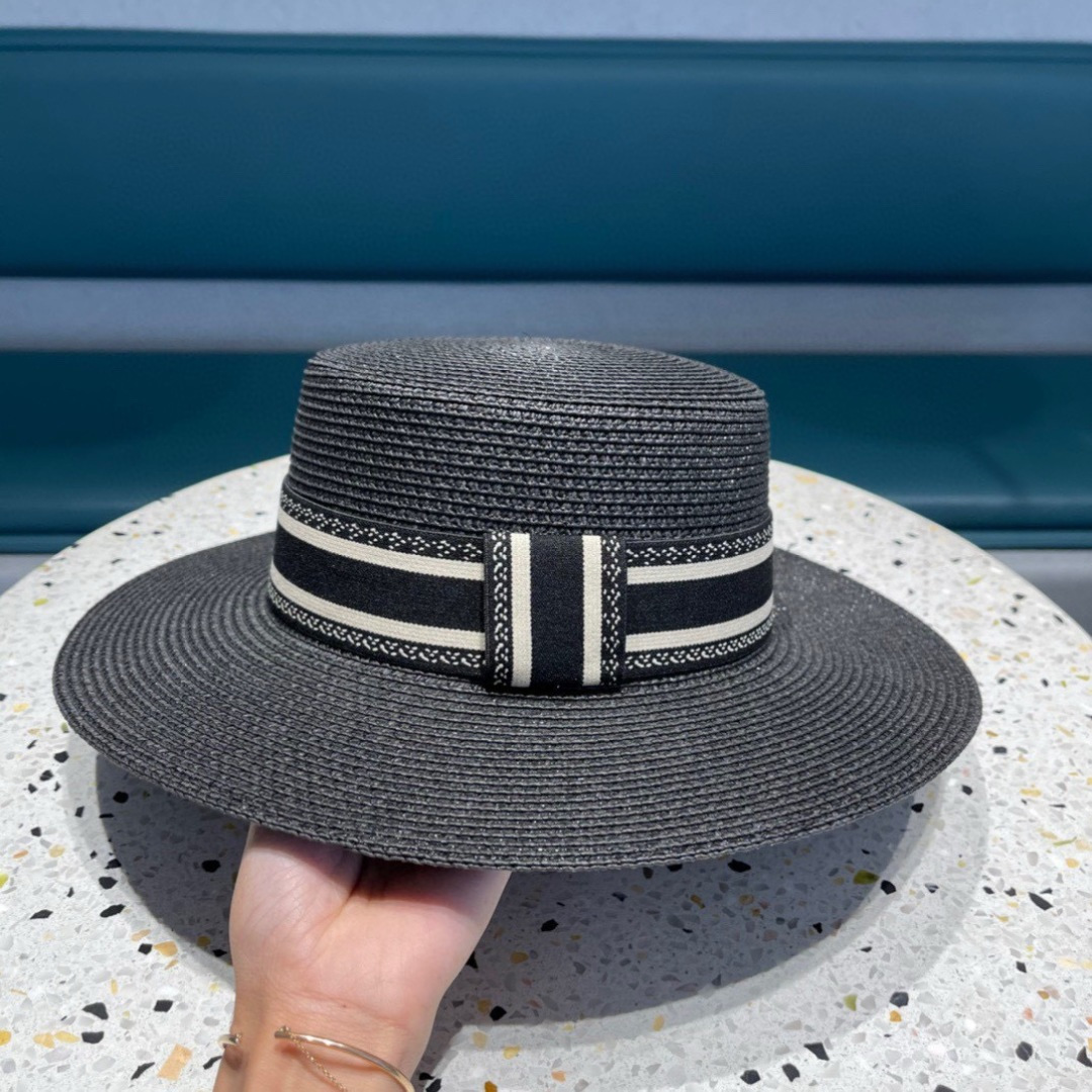 【DIOR迪奥】2025爆款织带草编草帽礼帽🤩细节控，简约大方，百搭单品～出街首选，新款帽型超美腻