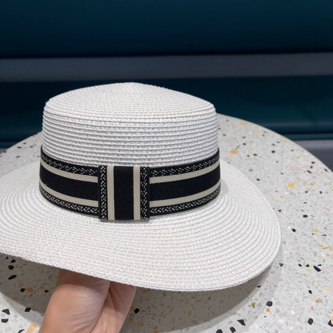 【DIOR迪奥】2025爆款织带草编草帽礼帽🤩细节控，简约大方，百搭单品～出街首选，新款帽型超美腻