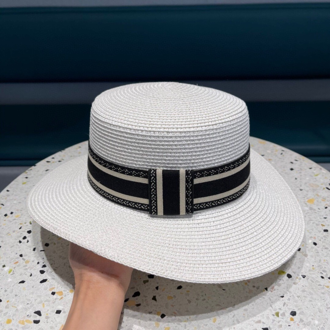 【DIOR迪奥】2025爆款织带草编草帽礼帽🤩细节控，简约大方，百搭单品～出街首选，新款帽型超美腻