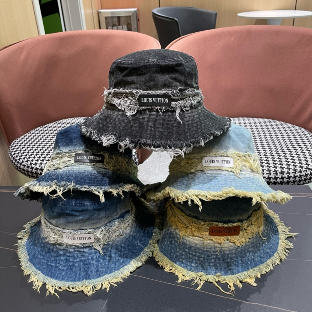    路易威登棒球帽LouisVuitton👒😍韩版时尚牛仔渔夫帽显脸小

