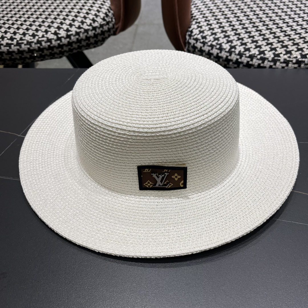 【LV路易威登】2025新款沙滩遮阳度假风礼帽，草帽，旅行必备，超好搭配，赶紧入手！