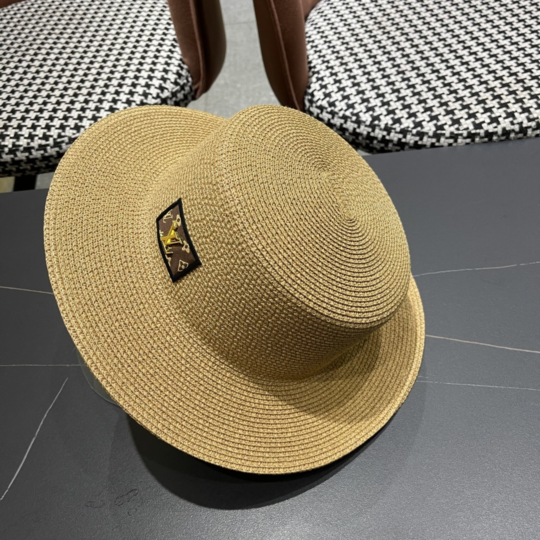【LV路易威登】2025新款沙滩遮阳度假风礼帽，草帽，旅行必备，超好搭配，赶紧入手！