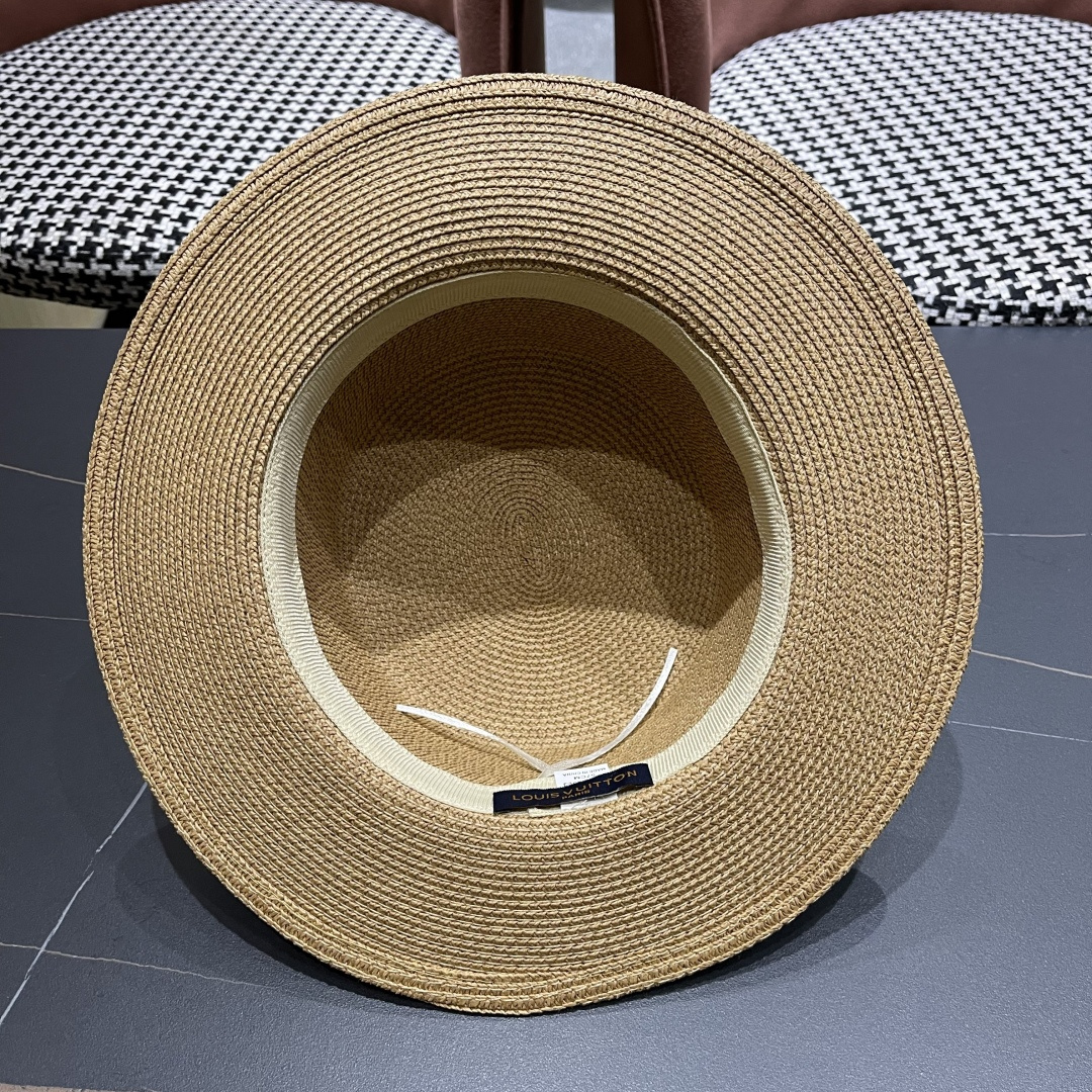 【LV路易威登】2025新款沙滩遮阳度假风礼帽，草帽，旅行必备，超好搭配，赶紧入手！