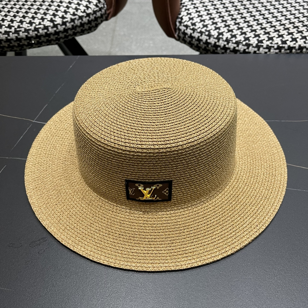 【LV路易威登】2025新款沙滩遮阳度假风礼帽，草帽，旅行必备，超好搭配，赶紧入手！
