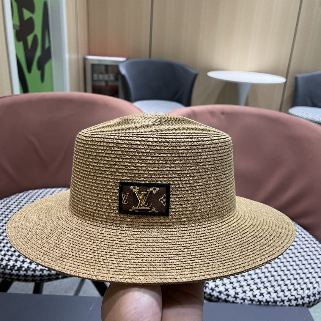 【LV路易威登】2025新款沙滩遮阳度假风礼帽，草帽，旅行必备，超好搭配，赶紧入手！