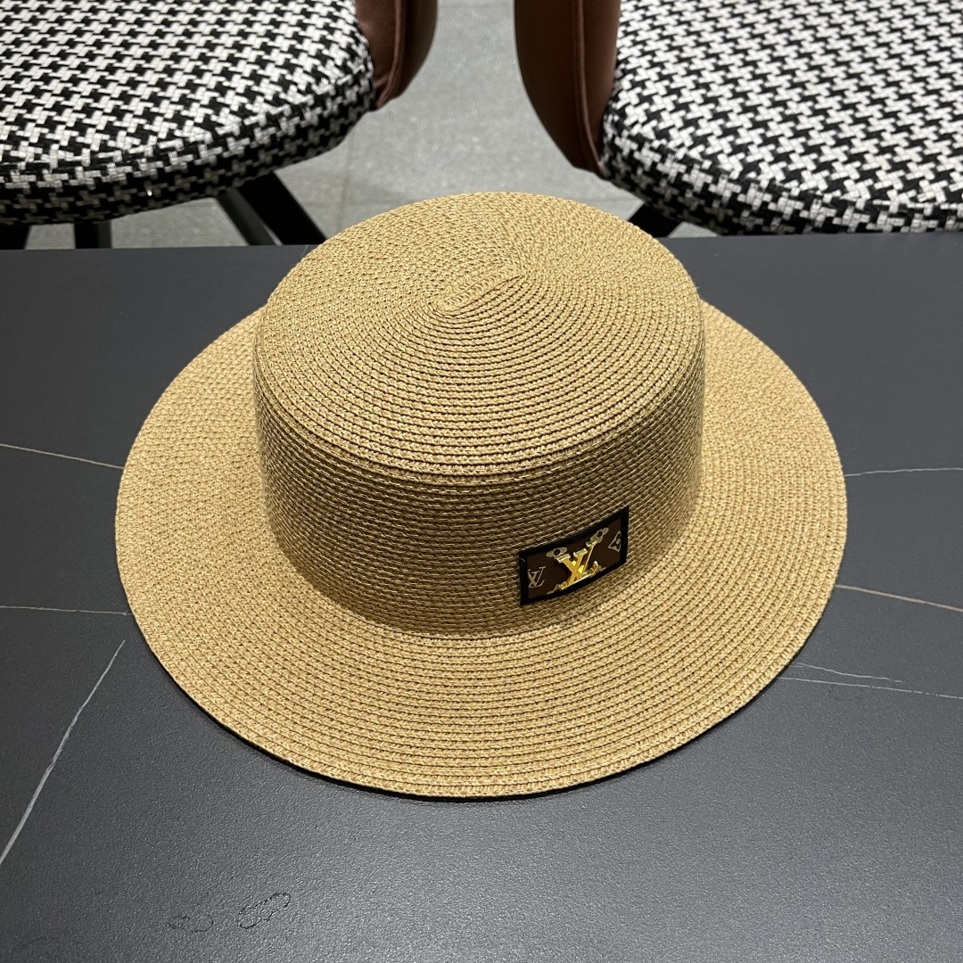 【LV路易威登】2025新款沙滩遮阳度假风礼帽，草帽，旅行必备，超好搭配，赶紧入手！