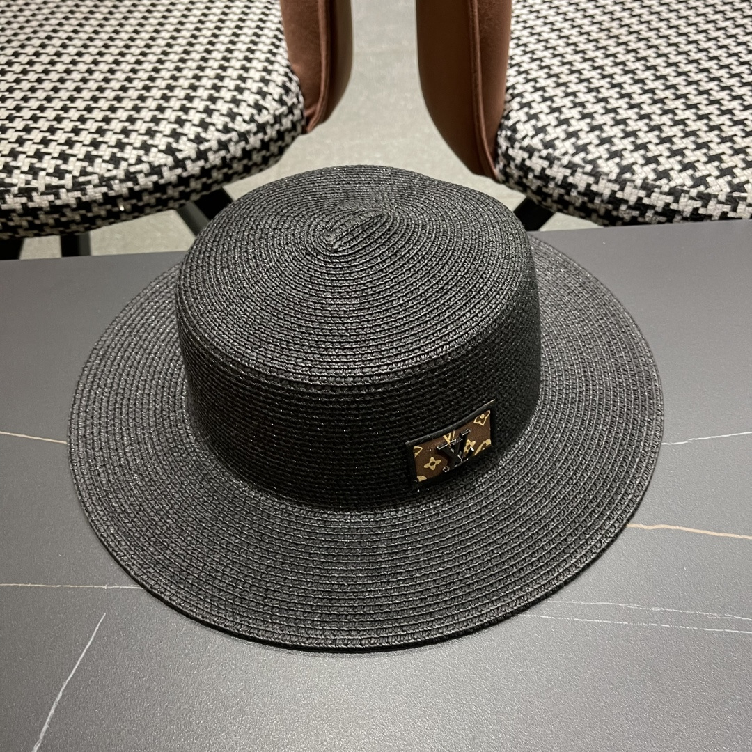 【LV路易威登】2025新款沙滩遮阳度假风礼帽，草帽，旅行必备，超好搭配，赶紧入手！