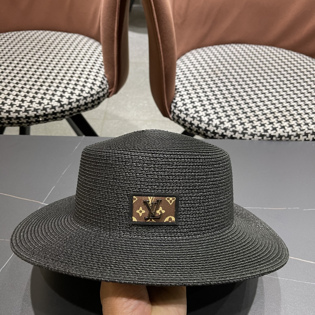 【LV路易威登】2025新款沙滩遮阳度假风礼帽，草帽，旅行必备，超好搭配，赶紧入手！