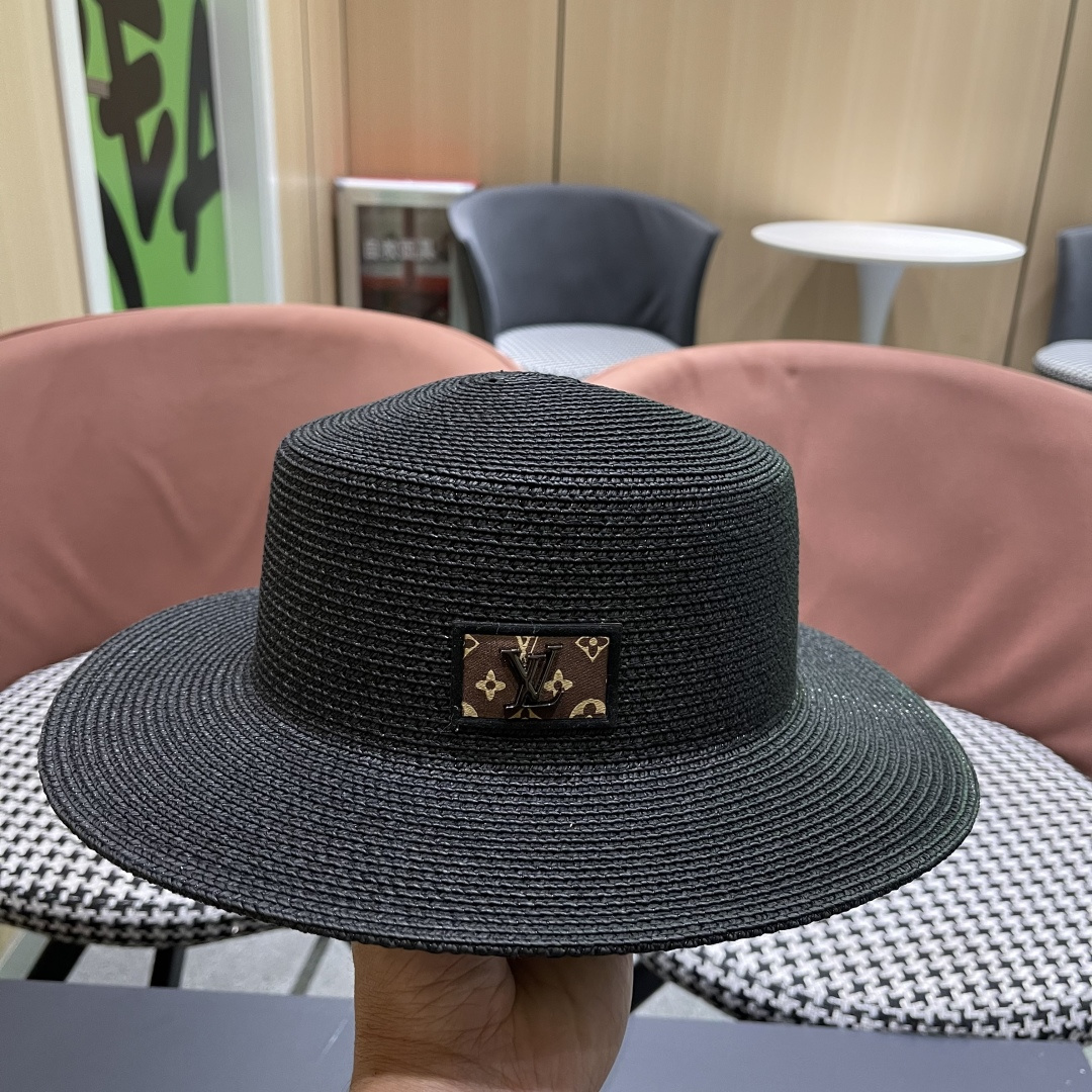 【LV路易威登】2025新款沙滩遮阳度假风礼帽，草帽，旅行必备，超好搭配，赶紧入手！