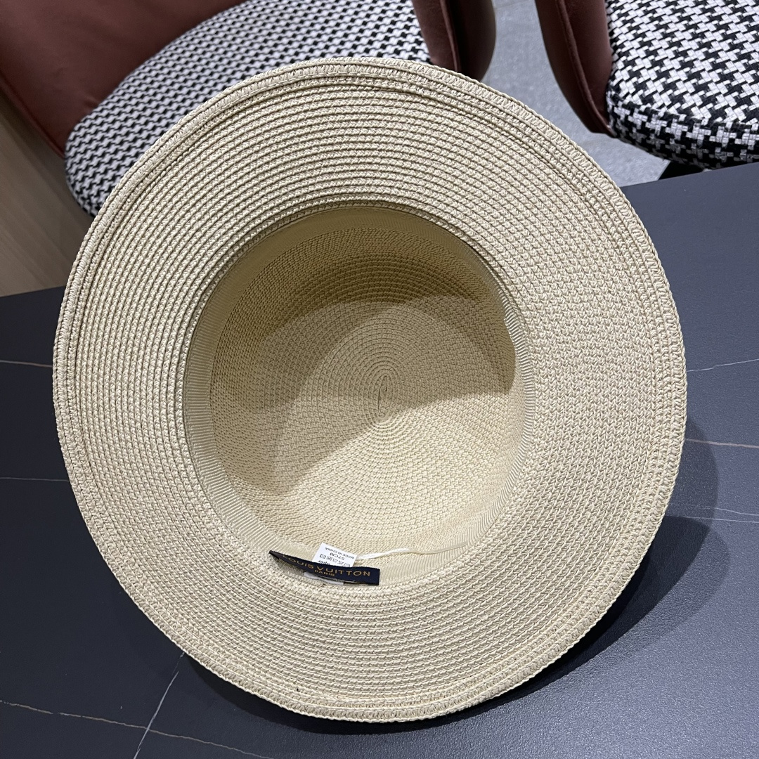 【LV路易威登】2025新款沙滩遮阳度假风礼帽，草帽，旅行必备，超好搭配，赶紧入手！