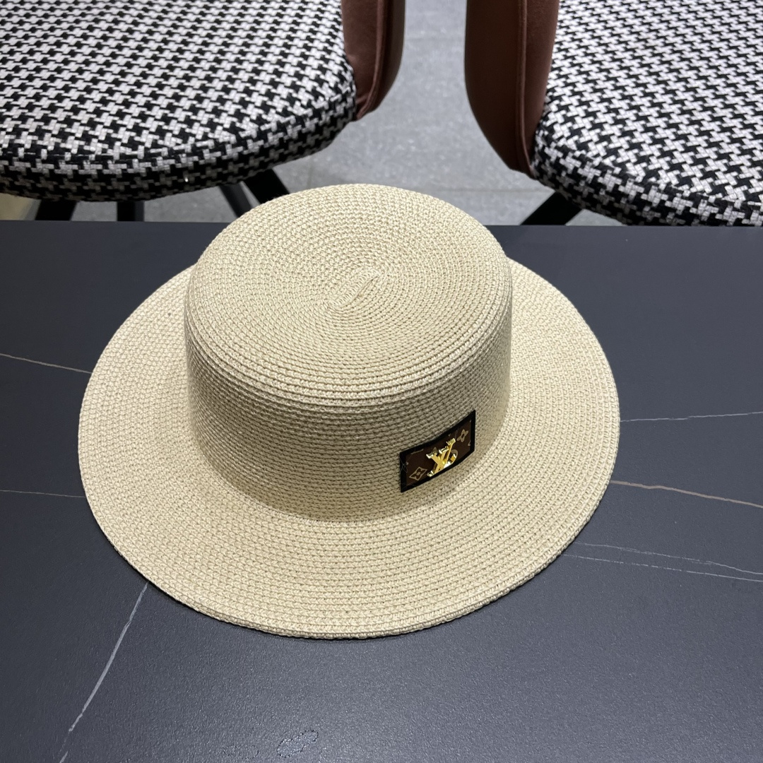 【LV路易威登】2025新款沙滩遮阳度假风礼帽，草帽，旅行必备，超好搭配，赶紧入手！