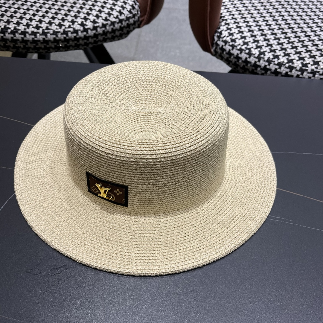 【LV路易威登】2025新款沙滩遮阳度假风礼帽，草帽，旅行必备，超好搭配，赶紧入手！