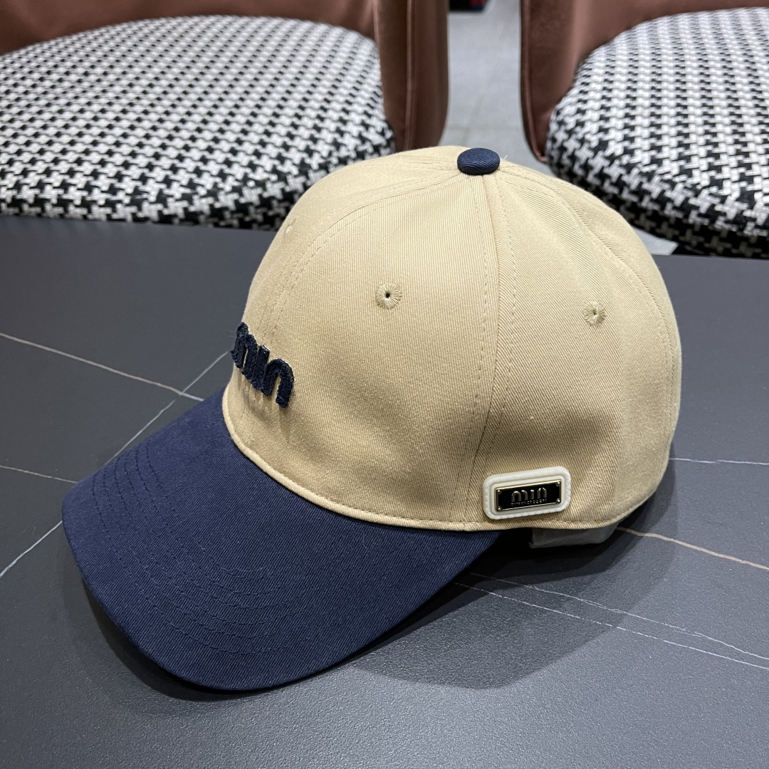 谬谬miumiu 2025原单春夏新款棒球帽，正品开模订制，原版做工细致质量超赞！