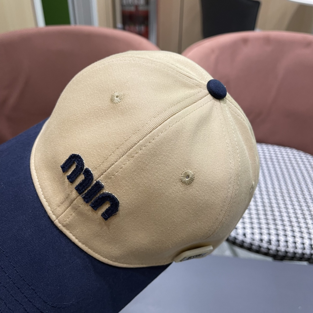 谬谬miumiu 2025原单春夏新款棒球帽，正品开模订制，原版做工细致质量超赞！