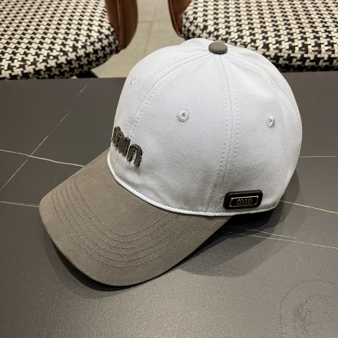 谬谬miumiu 2025原单春夏新款棒球帽，正品开模订制，原版做工细致质量超赞！