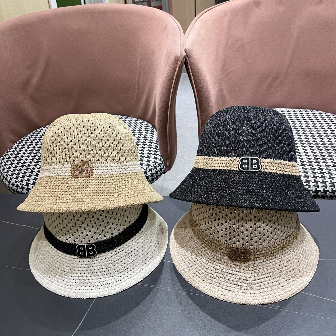  巴黎世家BALENCIAGA 春夏时尚百搭镂空网眼户外休闲女帽女士遮阳帽子
渔夫帽盆帽沙滩帽
