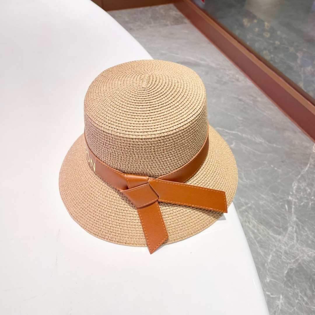  2025新款LV 皮带草编盆帽草帽礼帽🤩简约大方，百搭单品～出街首选，新款帽型超美腻