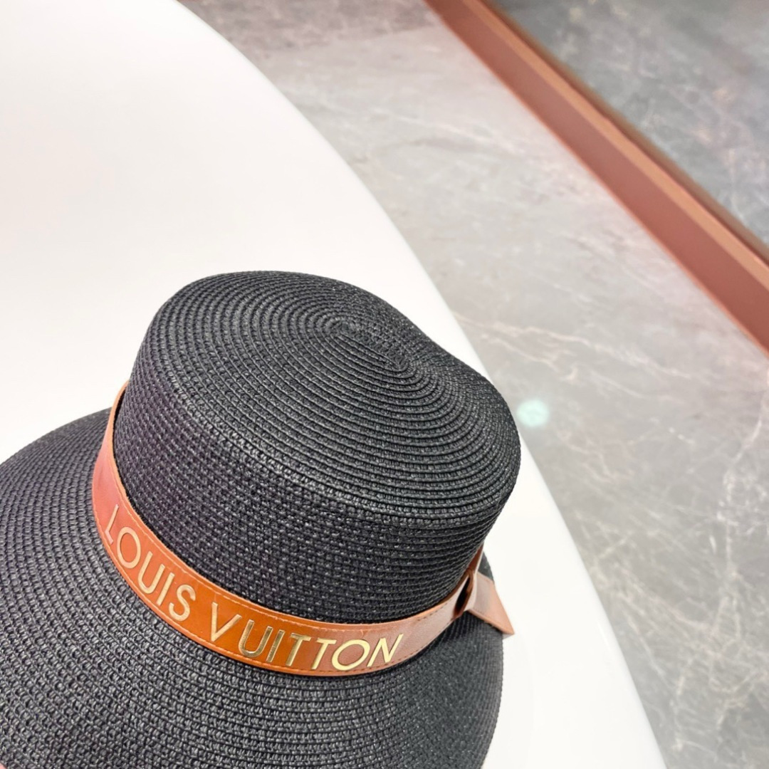 2025新款LV 皮带草编盆帽草帽礼帽🤩简约大方，百搭单品～出街首选，新款帽型超美腻