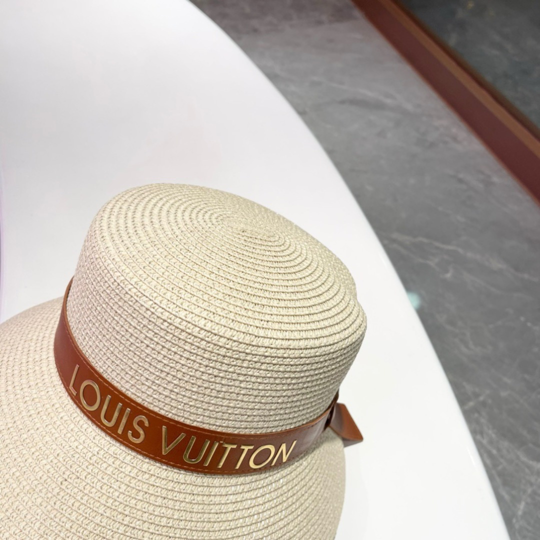  2025新款LV 皮带草编盆帽草帽礼帽🤩简约大方，百搭单品～出街首选，新款帽型超美腻